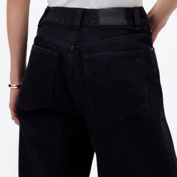 NEW Madewell The Arc-Leg Black Straight Leg Tapered Barrel Denim Jeans - Picture 5 of 14